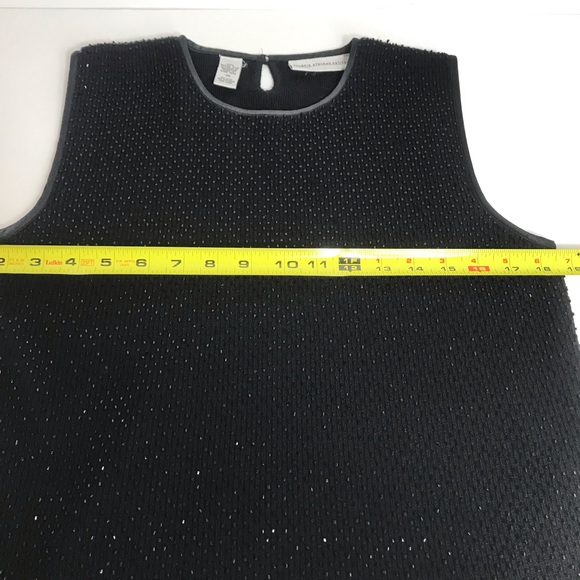 Valerie Stevens merino wool beaded sweater vest - Picture 7 of 8